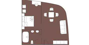 维多利亚五总统套房平面图