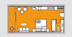 黄金五号豪华套房平面图
