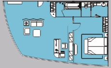 长江二号总统套房平面图