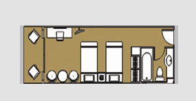 长江二号标准间平面图