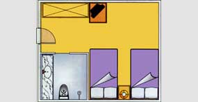 东方大帝标准间平面图