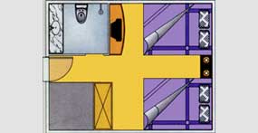 东方大帝豪华标间平面图