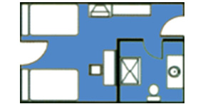 维多利亚五特等标间平面图