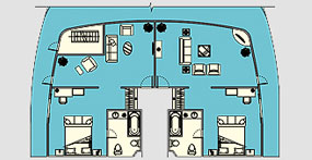 总统一号豪华套房平面图
