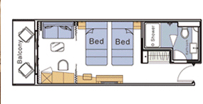世纪神话豪华标间平面图