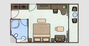 长江探索主甲板豪华间平面图