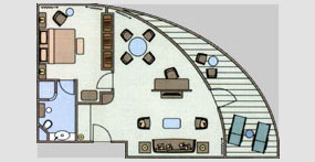 长江探索天朝套房/帝王套房平面图