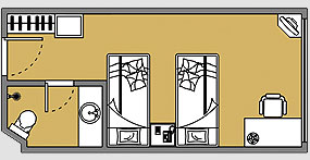 总统六号标间平面图